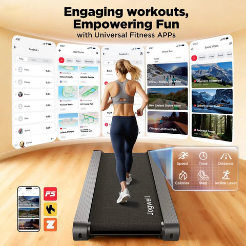 Ultra Quiet Under Desk Treadmill With Auto Incline 12 To 20 Percent 3.0 To 3.5 HP Brushless Motor 18 Inch Wide Deck Heavy Duty