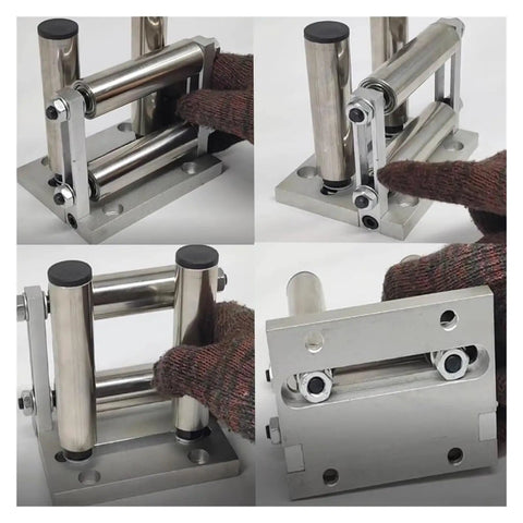 Four Roller Guide Wheel For Rope And Cable Systems Lead Wire Guide Assembly Compatible With QP20 And QP30 Adjustable Range 11mm To 36mm Fixing Screw Spacing 70x40mm Or 70x60mm Bottom Plate 90x65mm Or 120x80mm Durable Aluminum Build, aluminum guide rollers with rope