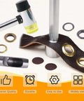 200 Piece Thickened Grommet Eyelets Kit 5/16 Inch With 4 Piece Installing Tool And Washers in use on leather