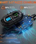 All In One 50W 12V Solar Panel Kit With Ultra Smart MPPT 10A Charge Controller displaying 3-stage charging