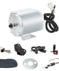 Beast Power 1000W 48V Brushless Go Kart Motor Kit with 3500RPM no load, 30A BLDC controller, handlebar twist grip, and mounting bracket