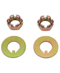 Spindle Nut Kit With 3/4-20 Castle Nuts, Keyed Washers And Cotter Pins, Zinc Plated, Compatible With 1949-1954 Chevy Style And 1953-1982 GM Spindles