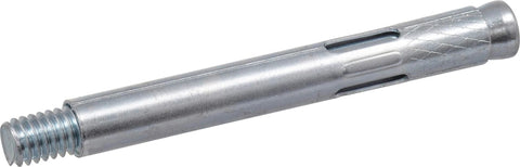 Hex Head Sleeve Anchor Three Eighths Inch By Three Inch Concrete Brick Block Expansion Anchors Steel Zinc Plated For Secure Mounting