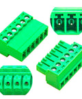 Green 3.81mm Phoenix Type PCB Screw Terminal Block Connector No Soldering Kit, 4 connectors with male and female pins for plug and play