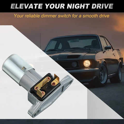 Genuine Headlight Dimmer Switch And Floor Mount Interior Light Control Oem Replacement, sleek metal design for easy installation.