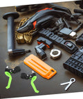 Bundle of bike tools and accessories including Three Finger Bike Brake Lever For Boys And Girls, Ergonomic MTB Disc Brake Levers