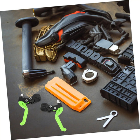 Bundle of bike tools and accessories including Three Finger Bike Brake Lever For Boys And Girls, Ergonomic MTB Disc Brake Levers
