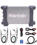 4-Channel Oscilloscope With AWG, 250 MHz Bandwidth, 1GSa Per Sec Sampling, 8-Piece Kit, USB Powered, accessories shown