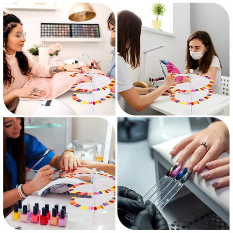 Kickass 120 Count Spiral Gel Polish Swatch Display Rack With Crisp Clear Acrylic Slides And Easy Snap Mounts For Salon Stylists Who Crave A Clean Flat Lay Color Card Spread That Saves Precious Counter Space