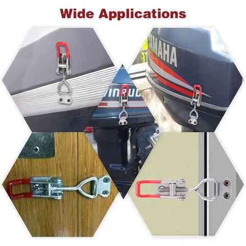 4 Pack Toggle Latch Clamp Set 304 Stainless Steel Quick Release Latches With 396 Lbs Holding Capacity used on various surfaces