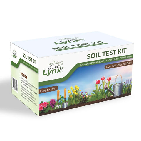 Easy At Home Soil Test Kit For Garden Lawn And Flower Beds That Measures pH Nitrogen Phosphorus And Potassium, boxed view