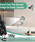 Dreyoo 1-pack pull-and-turn tub/shower cartridge, black plastic body with metal stem, replacement part