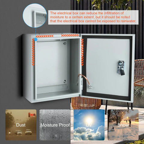 Rugged Electrical Junction Box For Indoor And Outdoor Use Wall Mounted Waterproof Dustproof Metal Enclosure open with safety lock