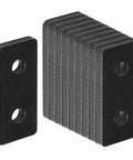 Stack of Flat Joining Plates For 2020 T Slot Aluminum Profile 20x20mm And 20x40mm 2 Hole Straight Plate Black Finish 10 Pack