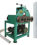 Intbuying Electric Pipe Tube Bender Roller Machine With 1.5Kw Power For Stainless Steel And Mild Steel Bending Includes 9 Round And 8 Square Die Sets Perfect For Crafting Custom Tubes And Pipes At Home Or In The Workshop Efficient Operation with silver tubes.