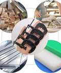 Heavy Duty 1 Inch C Clamp Set Cast Iron Built Tough With 0.8 Inch Throat And Rust Resistant Finish Two Pack For Woodworking Welding Metal Fabrication And Building Projects, shown with wood, metal, and plastic materials.