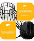 Vintage Black Iron Table Lamp With USB Power Port And E27 Socket, Retro Industrial Desk Light For Home Decor, smooth rounded edges, black metal cage and USB cord