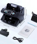 Mixed Denomination Cash Counter And Money Counting Machine With IR Image UV MG DD Counterfeit Detection Bill Value Counter