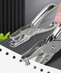 Two Pack Single Hole Puncher Metal Craft Hole Punch for Scrapbooking and Tickets 6 mm Hole Diameter Punches Up to 8 Sheets