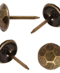 Pro Grade Bronze Upholstery Tacks And Decorative Furniture Nails For Wood Restoration rust resistant metal thumb pins detailed view.