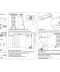 Installation guide for the Level Up Your Interior With This Badass Heavy Duty Sliding Barn Door Kit featuring ladder hardware.