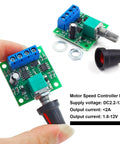 3 Pack Pwm Motor Speed Controller Dc 1 8v To 12v Mini Switch Rc Car Throttle Dial in hand, showing compact design and wiring.