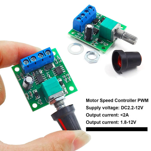 3 Pack Pwm Motor Speed Controller Dc 1 8v To 12v Mini Switch Rc Car Throttle Dial in hand, showing compact design and wiring.