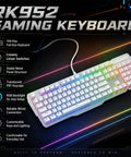 Premium Wired Mechanical Gaming Keyboard With Solid Aluminum Top Plate And Responsive Full Layout Design Built For Gamers Who Want A Tight Desktop Setup That Actually Slaps, showcasing RGB backlight and PBT keycaps.