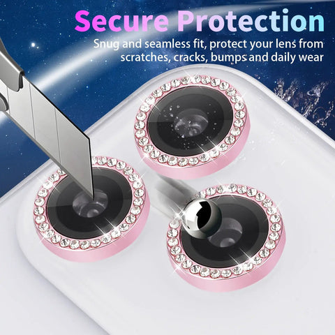 Camera Lens Protector For iPhone 17 Pro And 17 Pro Max, Ultra Thin Tempered Glass Shield With Diamond Pink Finish, scratch-resistant