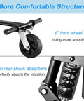 Hoverboard Go Kart Attachment With Dual Shock Absorbers And 6 Inch Off Road Wheel 265 Lbs Capacity Adjustable Length