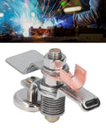 Top Tier Magnetic Welding Ground Clamp With Heavy Duty 40kg Hold Fast Grip, showcasing its durable metal construction and connection features.