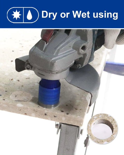 Power tool using Six Piece Diamond Core Drill Bit Set For Porcelain Tile Granite And Marble Pro Grade Core Bits