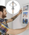 Man using Self Drilling Anchor Screws For Drywall And Plasterboard Walls Hollow Wall Dowel Kit With Screws Quick Tool Free Mounting