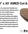 1 Inch Aluminum Oxide Non Woven Cut And Polish Roll, 30 Foot Length, Medium Grit 7440 For Heavy Duty Blending on display