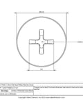 Technical drawing of True Titanium M4 0.7 Pitch 12mm Flat Head Phillips Machine Screw Pack Of 5 Grade 2 CP