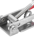 Heavy Duty Stainless Steel Toggle Latch With Adjustable Clamping Force For Garage Gear And Decor Setup Holds Up To 1323 Pounds Like A Boss, stainless clamp close-up