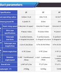 Product parameters table for Portable Crawler Crane With 3 Ton Hydraulic Lift And 2 5 Ton Electric Hoist Featuring 360 Degree Spin.