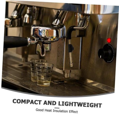 Espresso machine with dual spouts dispensing into shot glasses showing Steam Pipe Rubber Sleeve Replacement Kit For Old Parts No Sweat Install, DIY Home And Outdoor Insulation Solution, Hot Water Line Sleeve, Lightweight Portable And Simple To Fit.