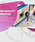 Premium 4 Inch Steel Ring Receiver For Dust Collection Systems, surface mount design with dust hose connection on workbench.