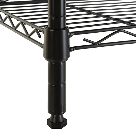 Heavy Duty Five Shelf Tower Adjustable Storage Rack For Tight Squeezes And Garages Rustproof Steel Organizer With Sturdy Levelers Solid Home Utility Shelf