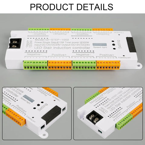 Motion Sensor LED Stair Light Controller For Stairway Lighting 32 Channel Automatic Staircase Step Light System