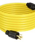 L14-30 Generator Extension Cord 25Ft From L14-30P To L14-30R SJTW 10 Gauge 4 Prong Beefy Heavy Duty Twist Lock Power Cable