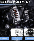 Beefed Up High Output Jeep Wrangler Alternator 2012-2017 3.6L And 2018 JK 3.6L 12V 160A With 6 Groove Pulley Replacement 68078950AB OE Part