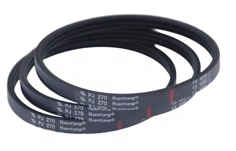 Elastic V Ribbed Drive Belt for Conveyor Roller Replacement 2PJ376 3PJ376 4PJ376 Multi Groove Power Transmission Belt No Slip and Steady Running for Everyday Use black PJ 270 belt