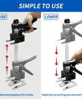 Instructions for using the Greywolf Multi-Function Furniture Lifter With Dual Arm Jacks to raise and lower objects.