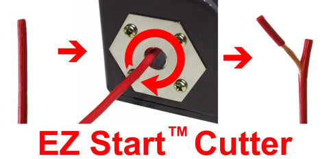 Original Copper Wire Stripper For Scrap Copper And Cable Recycling in action, showing wire stripping process with EZ Start Cutter
