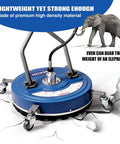 Beast Mode Twenty-Inch Pressure Washer Surface Cleaner With Wheels, 4500 PSI, supporting weight of an elephant on cracked surface.