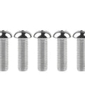 Top Shelf Titanium Hex Bolts 5 Pack M8 X 30mm Allen Key Screws, five titanium screws with a shiny finish for motorcycle applications.