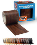 Wood Grain Repair Tape Dark Walnut 2.25 In X 15 Ft 1 Pack Easy Peel And Apply Durable Wood Grain Duct Tape for furniture.
