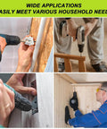 People using drills to install Wood Screws Assortment Kit with 500 Phillips Drive Black Flat Head Screws in various projects